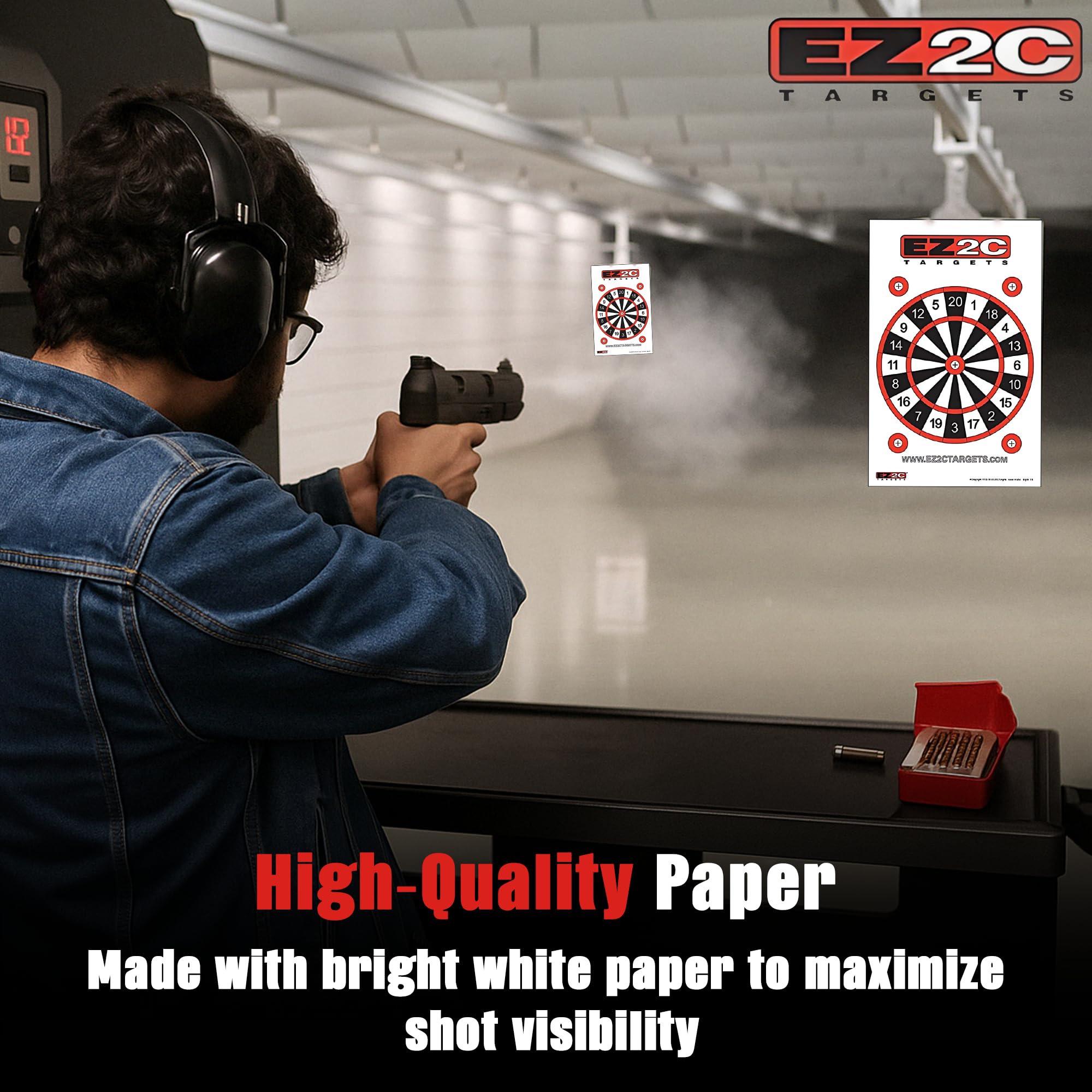 EZ2C Four Fun Game Styles: Paper Targets Shooting Range 11"x17" USA MADE