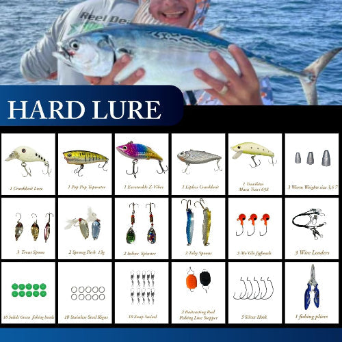 HungryFish Complete Fishing Tackle Kit with 120 Pieces