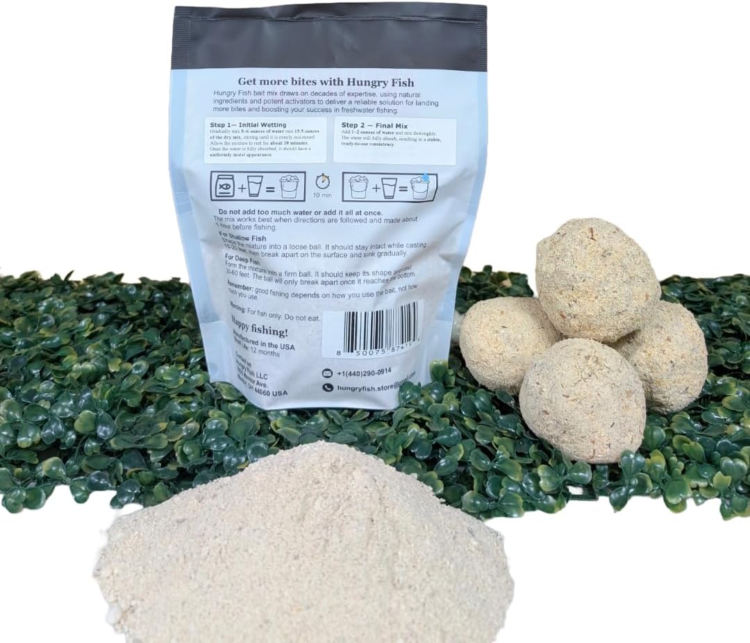 HungryFish GroundBait Mix - ( Plain ) 15.5oz