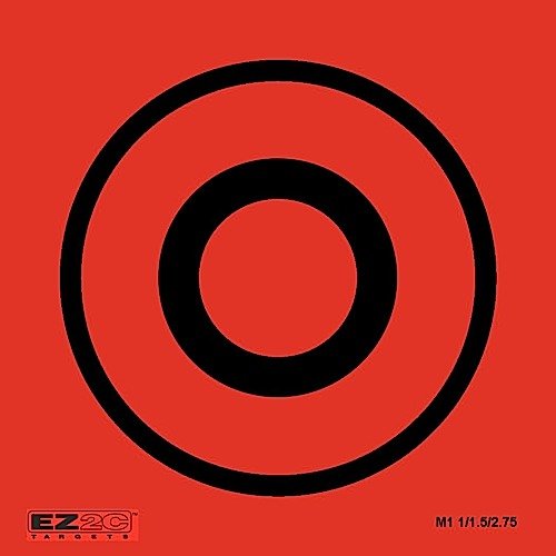 25 EZ2C Mini Shooting Targets Bright Fluorescent Self-Adhesive 3.5"x3.5" (25 count)