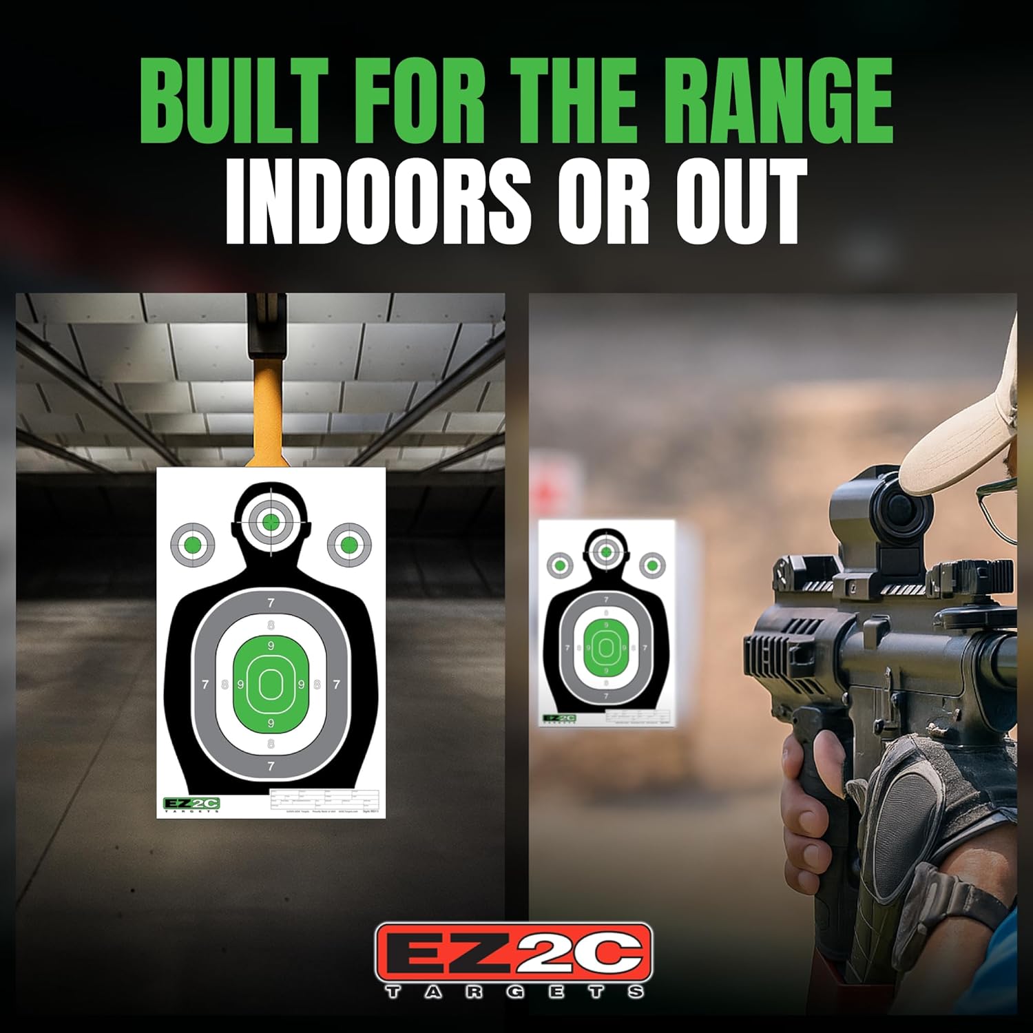 EZ2C RD11 Silhouette 12"x18" Paper Shooting Target Made in USA