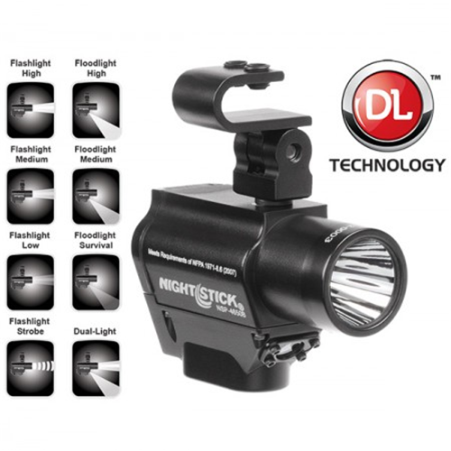 Helmet-mounted Multi-Function Dual-Light Flashlight