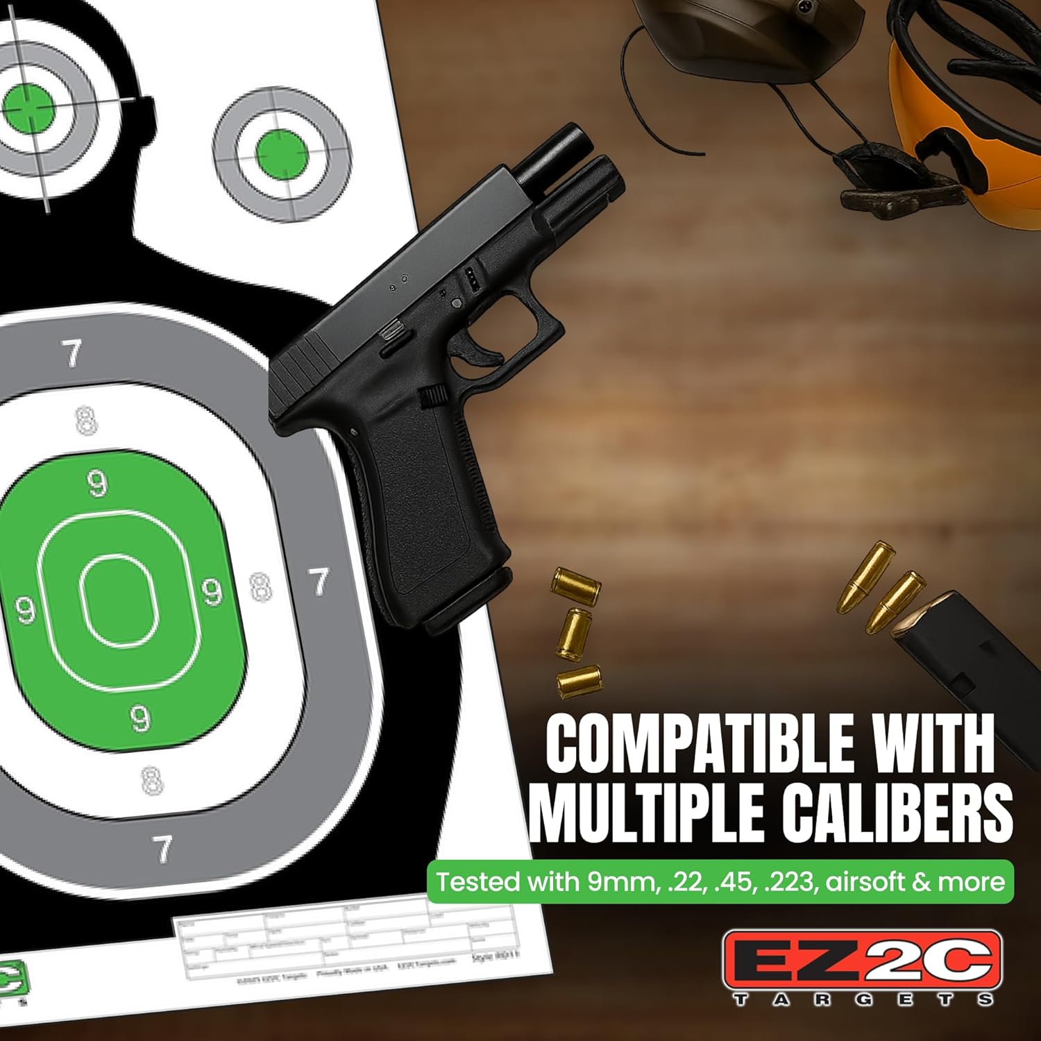 EZ2C RD11 Silhouette 12"x18" Paper Shooting Target Made in USA