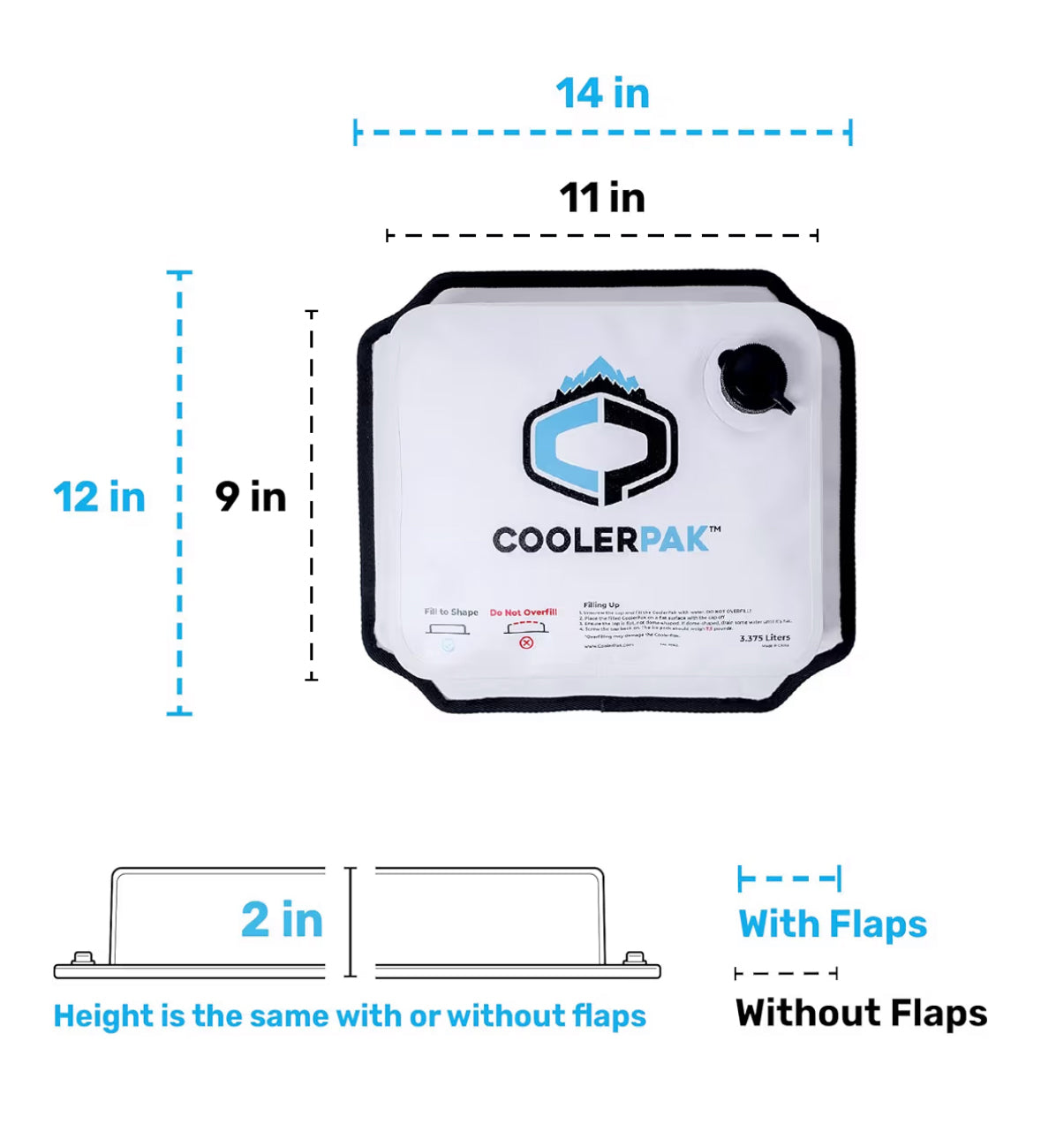 CoolerPak 8lb Ice Block Pack - Reusable Ice Pack for Coolers