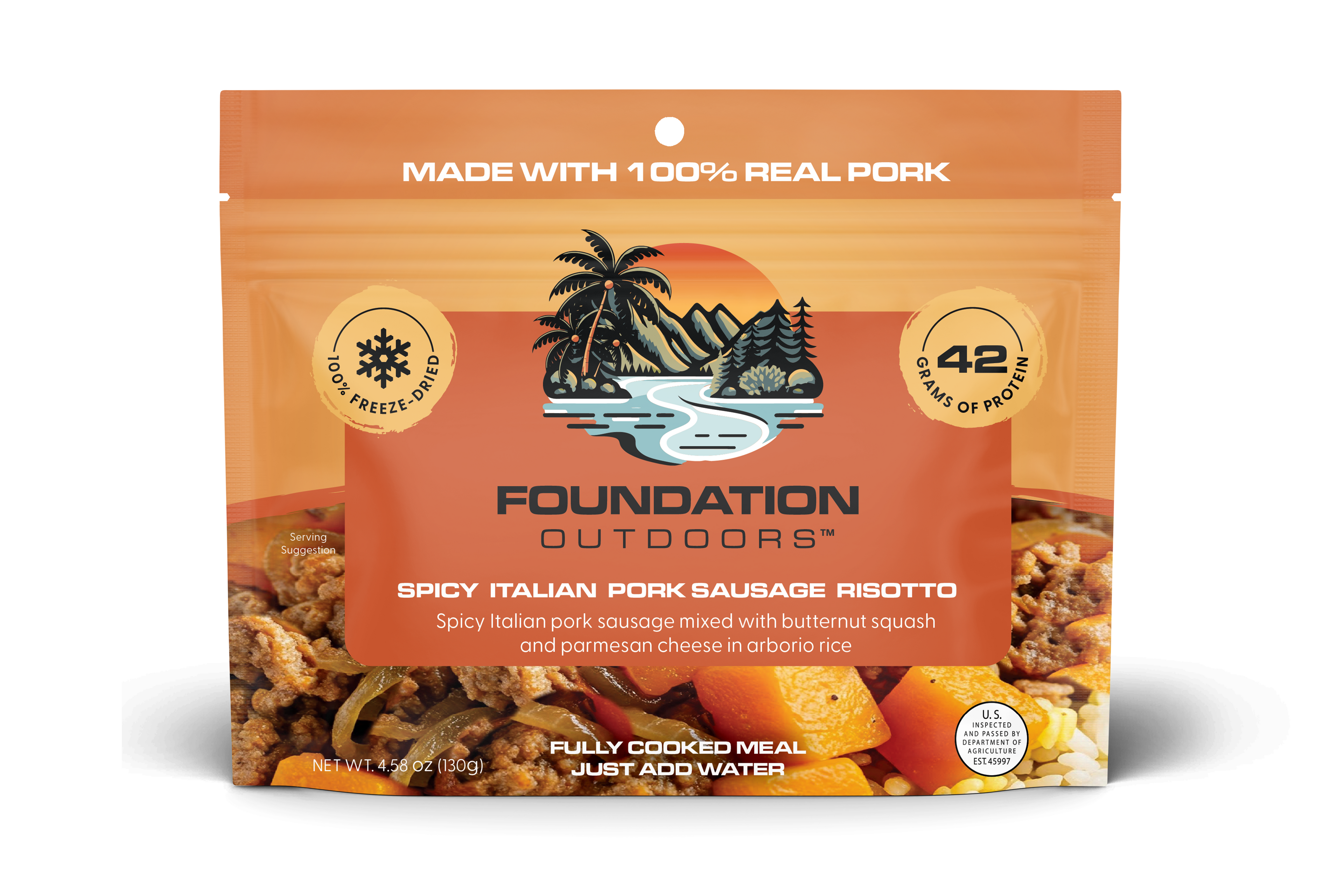 Spicy Italian Pork Sausage Risotto Meal