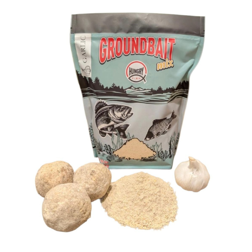 HungryFish GroundBait Mix - ( Garlic ) 2 lb