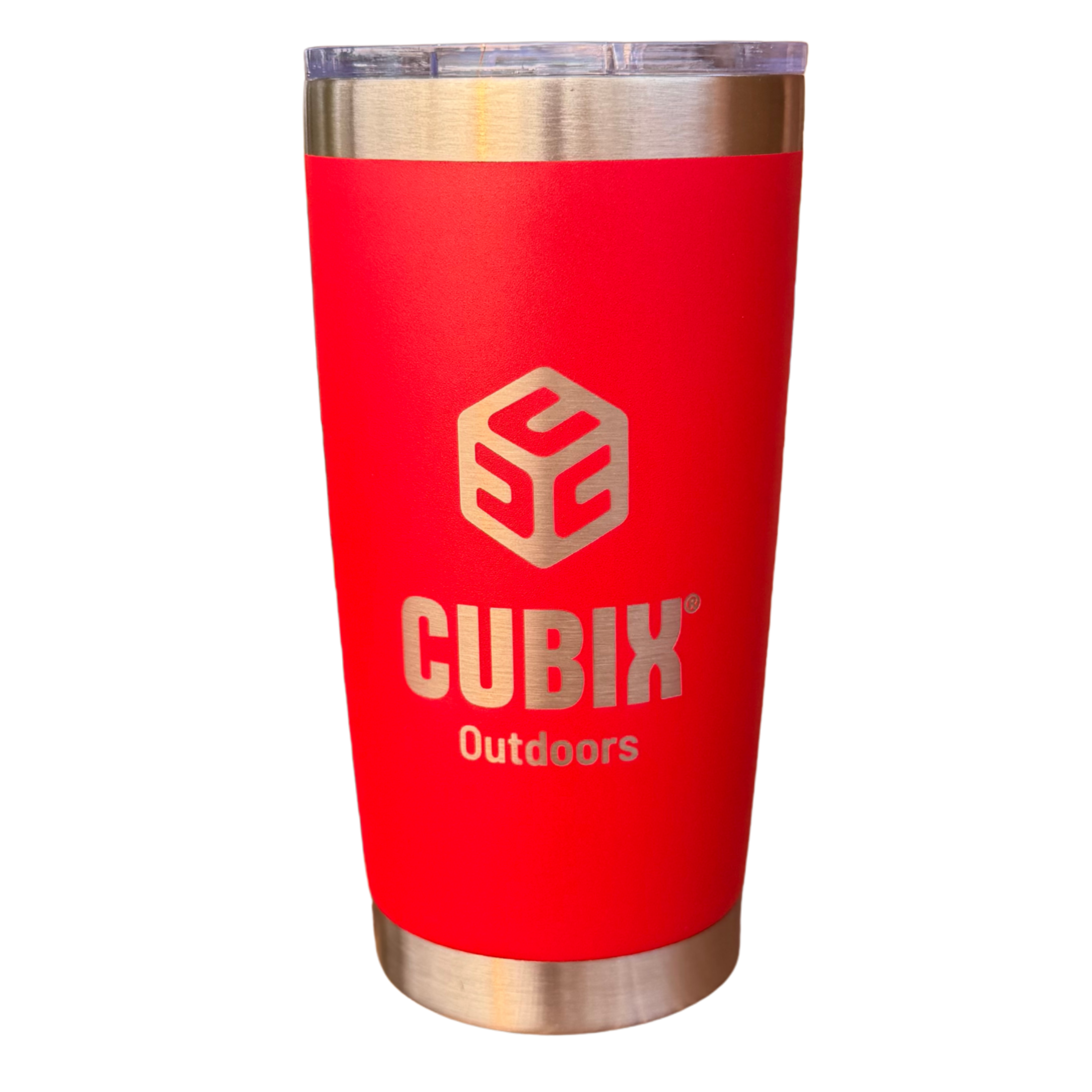 Cubix Outdoors 20oz Insulated Tumbler with Sliding Lid — Stainless Steel, Keeps Drinks Hot or Cold