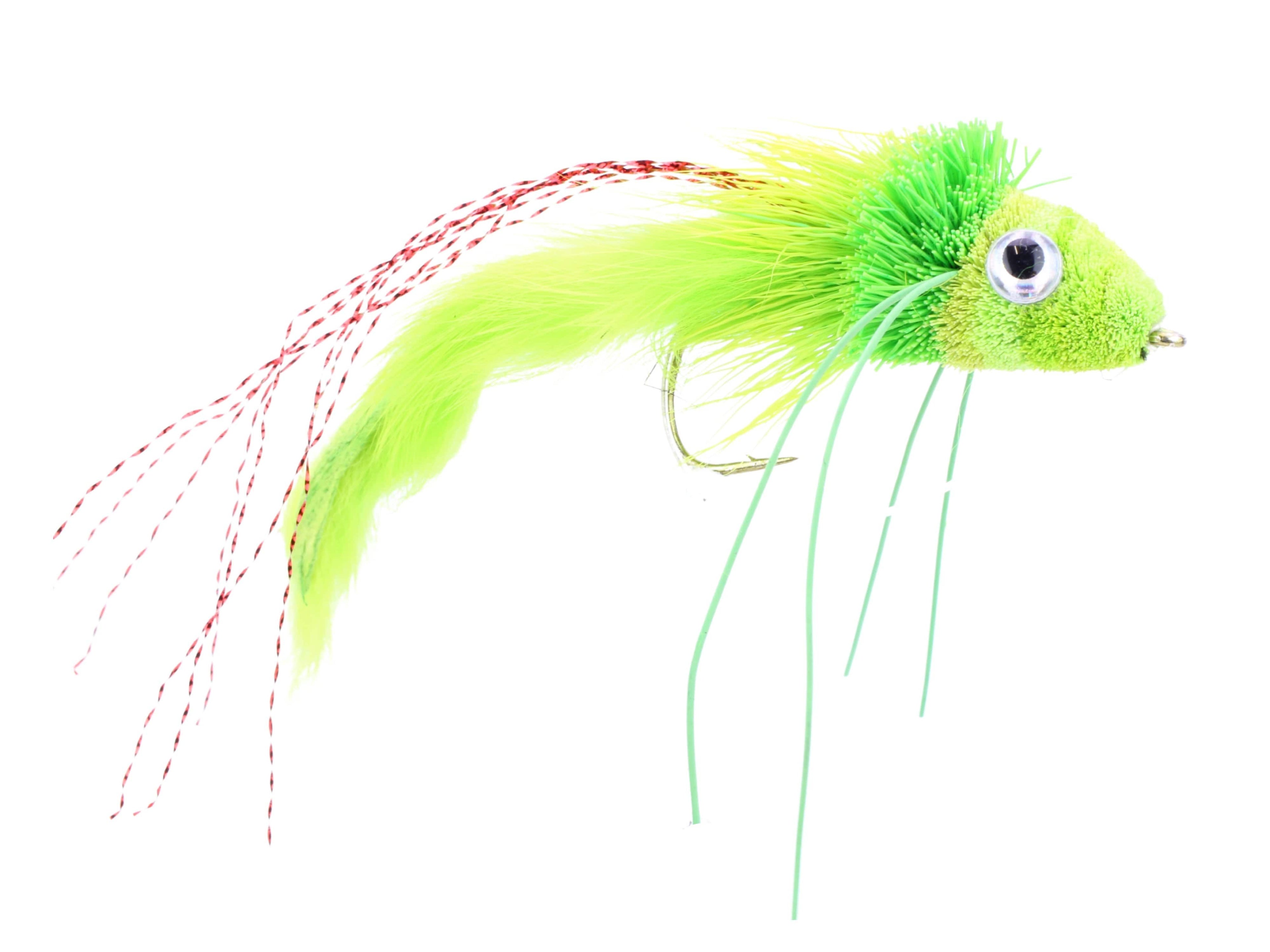 Rabbit Tail Diver, Size 1/0 | Chartreuse | Qty. 2 | Wild Water Fly Fishing