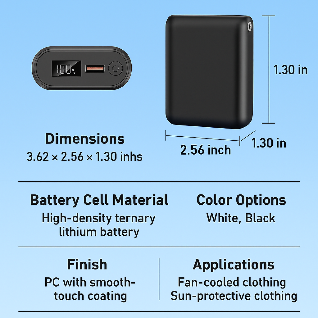 LITEGUEST 20,000 mAh Ultra-Compact Power Bank – Heated & Cooling Ready