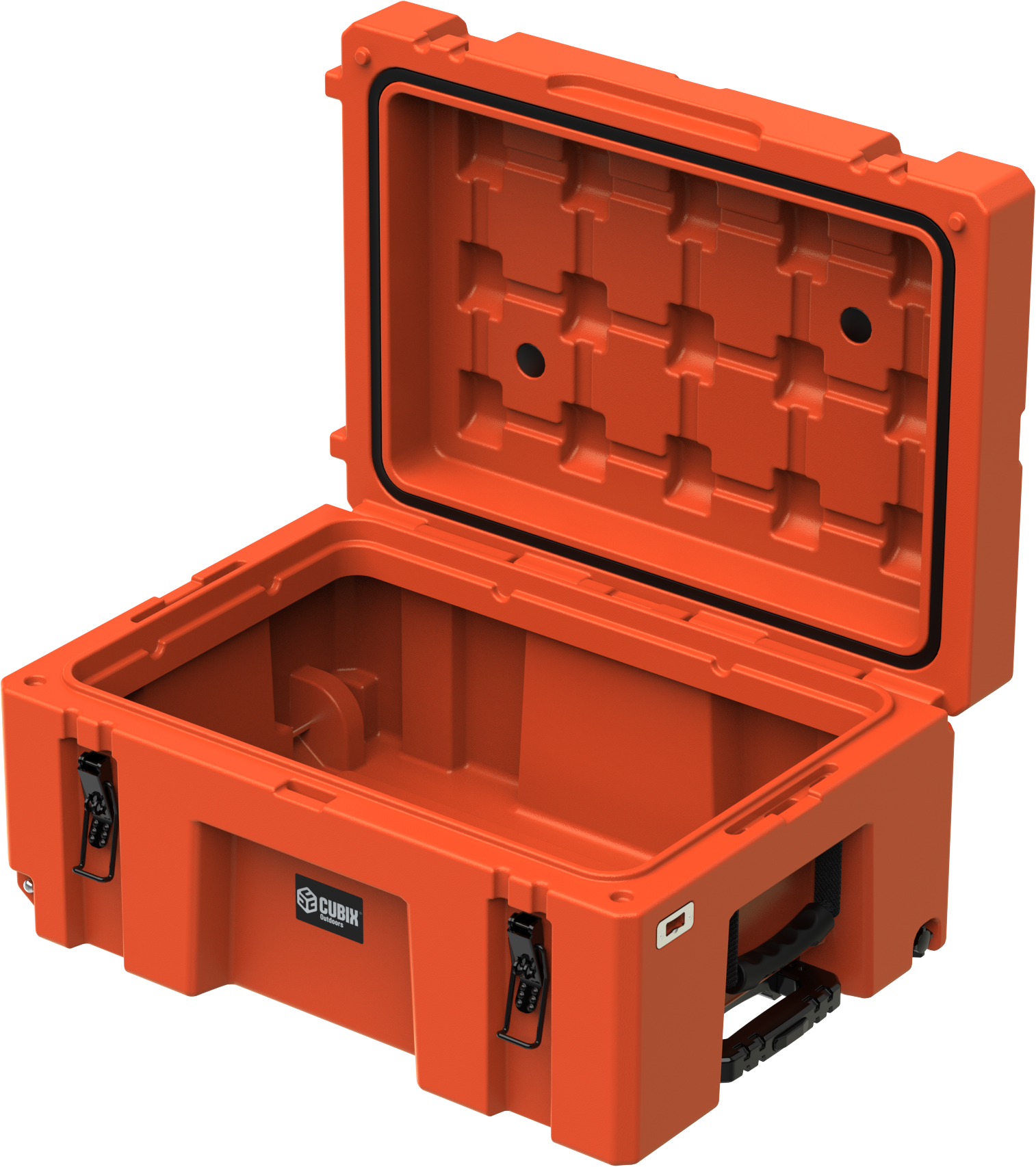 Cubix 76L Rolling Cargo Case — Wheeled Rotomolded Gear, Tool & Storage Box
