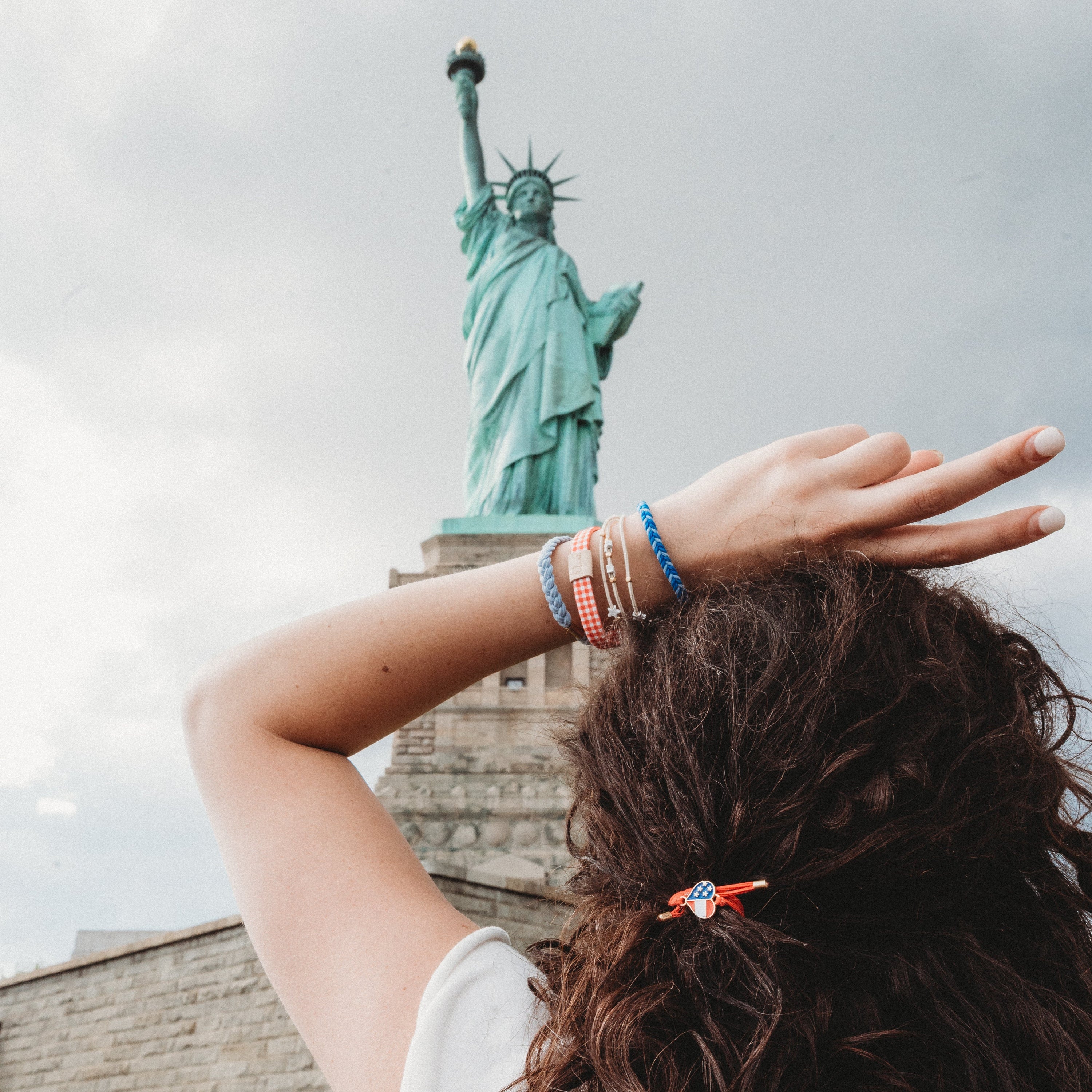 "Free" Patriotic Hair Tie Bracelets
