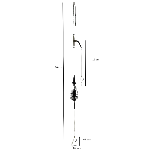 2-Pack Fishing Spring Feeder Cages with Hooks & Sinkers