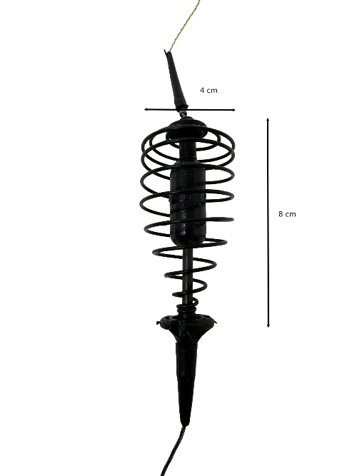 2-Pack Fishing Spring Feeder Cages with Hooks & Sinkers