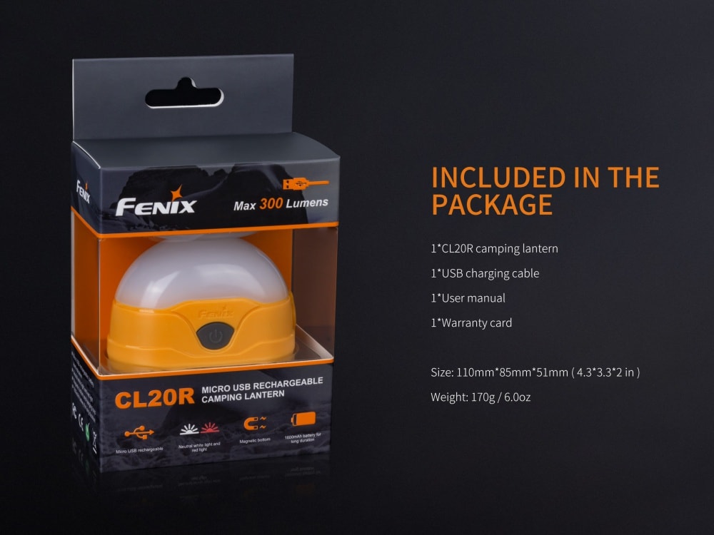Fenix CL20R LED Rechargeable Camping Lantern - discontinued