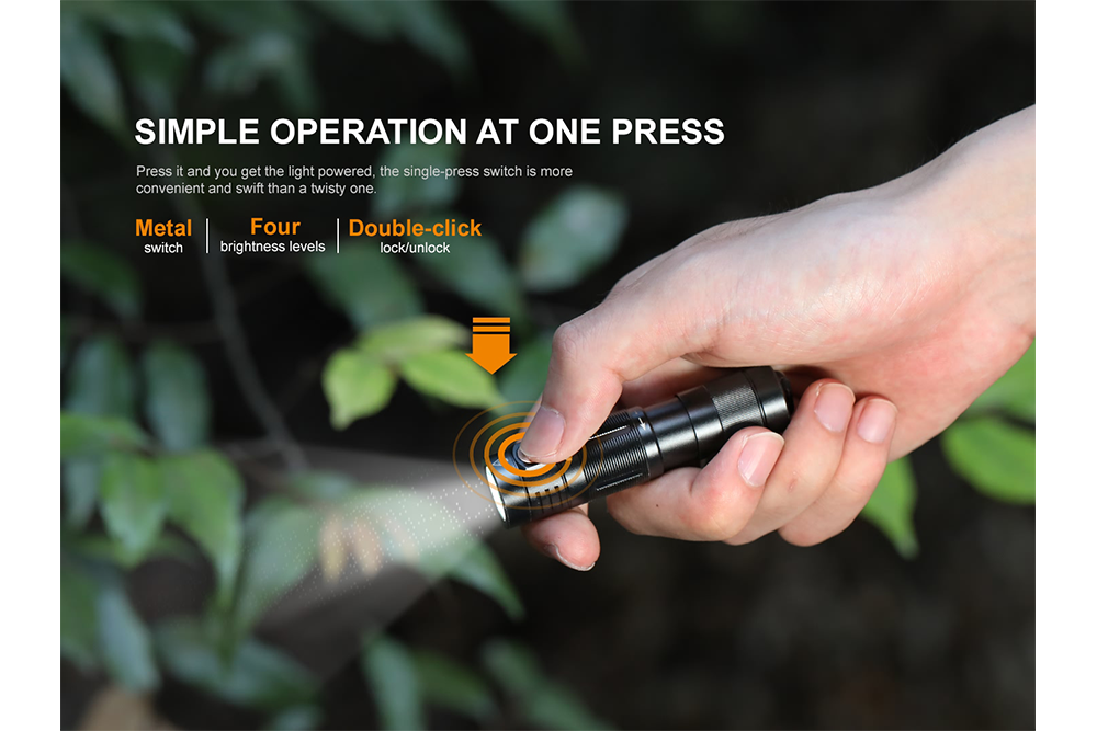 Fenix E09R Rechargeable High-Output Flashlight - 600 Lumens