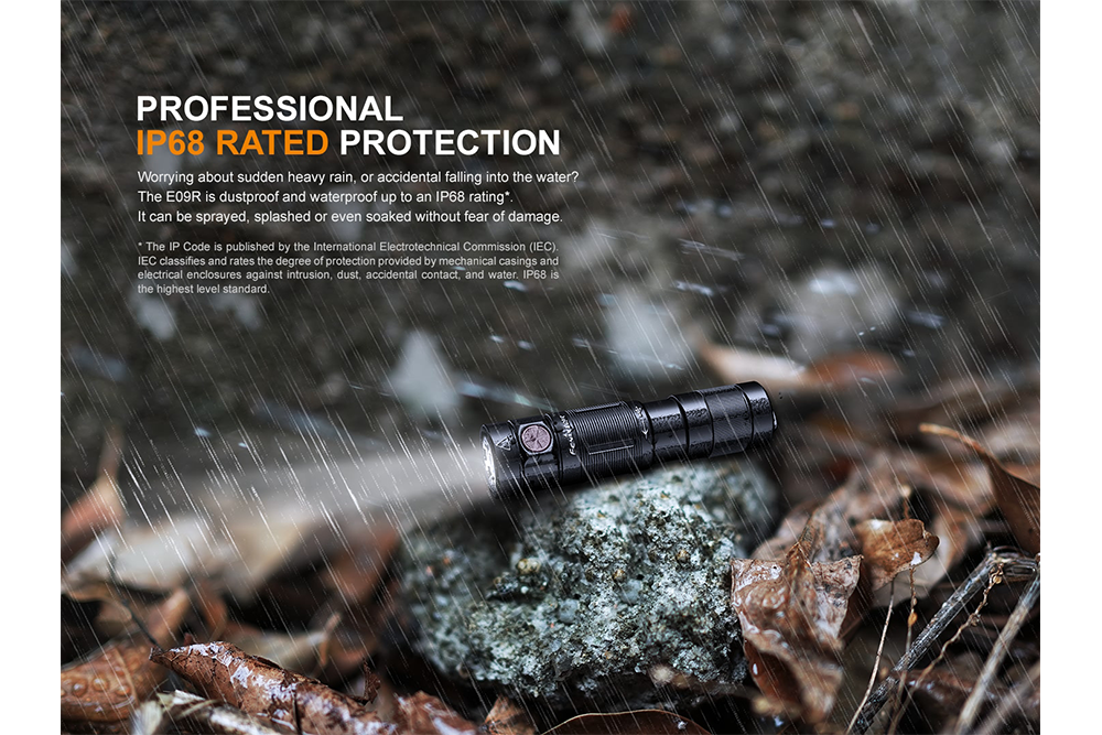 Fenix E09R Rechargeable High-Output Flashlight - 600 Lumens