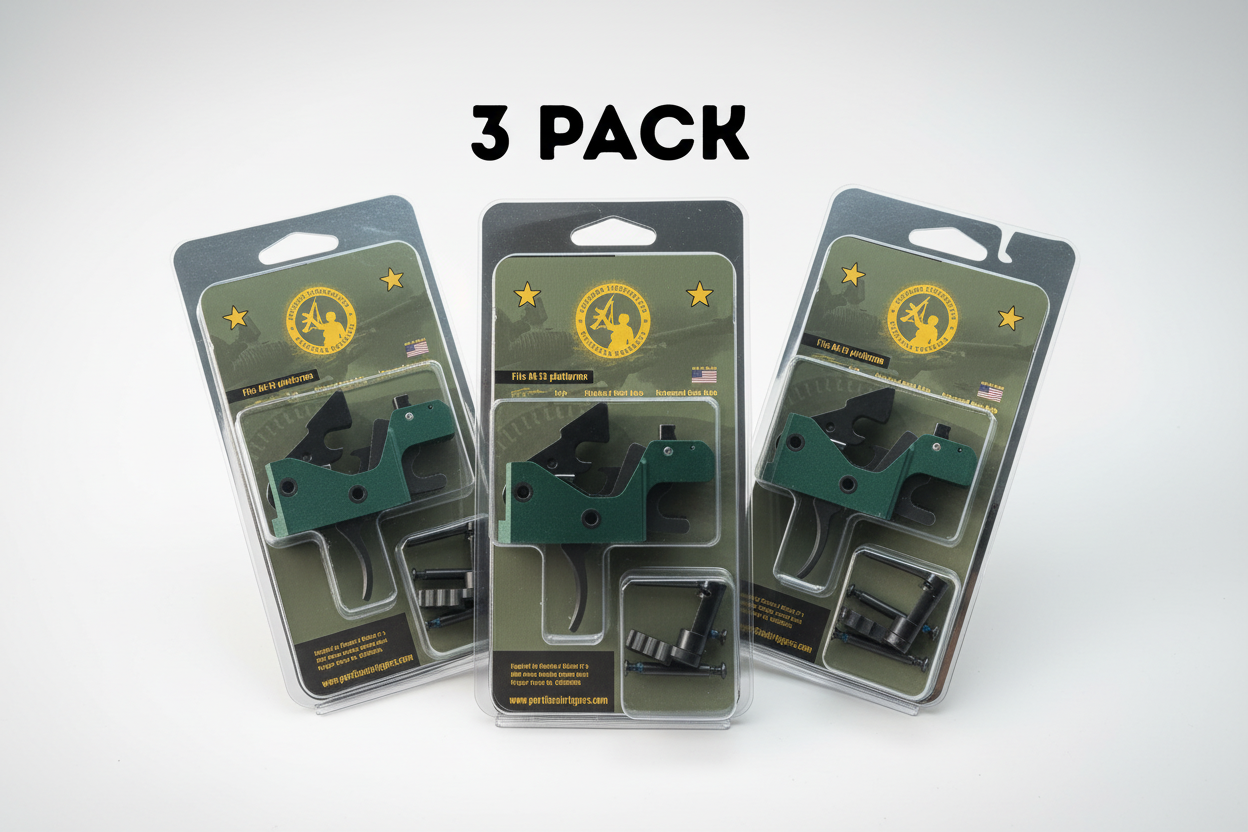 3 pack Partisan Forced-Reset Drop-In Cassette Trigger FRT – AR-15 Platform (USA-Made)