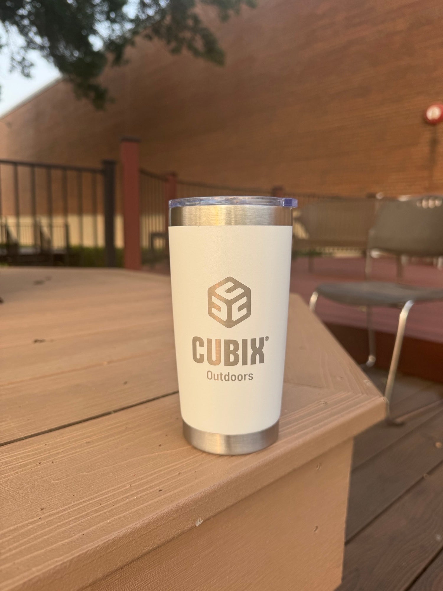 Cubix Outdoors 20oz Insulated Tumbler with Sliding Lid — Stainless Steel, Keeps Drinks Hot or Cold
