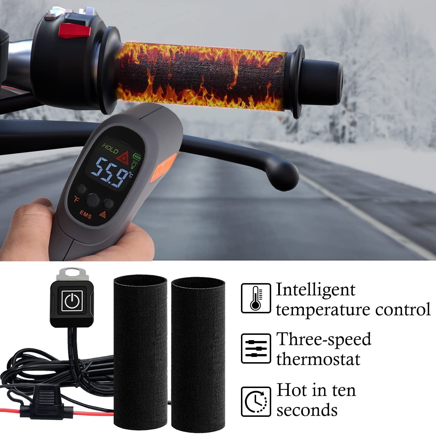 LITEGUEST USB Heated Handlebar Mitts – Winter Riding Warmth