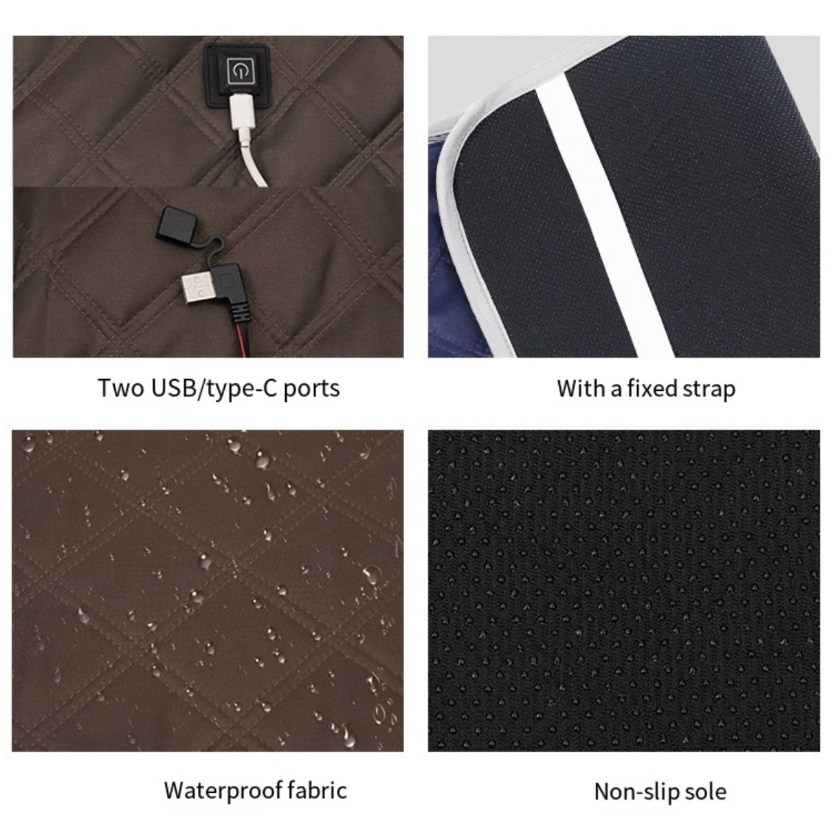 LITEGUEST Heated Seat Cushion Portable & USB - Stay Warm Anywhere