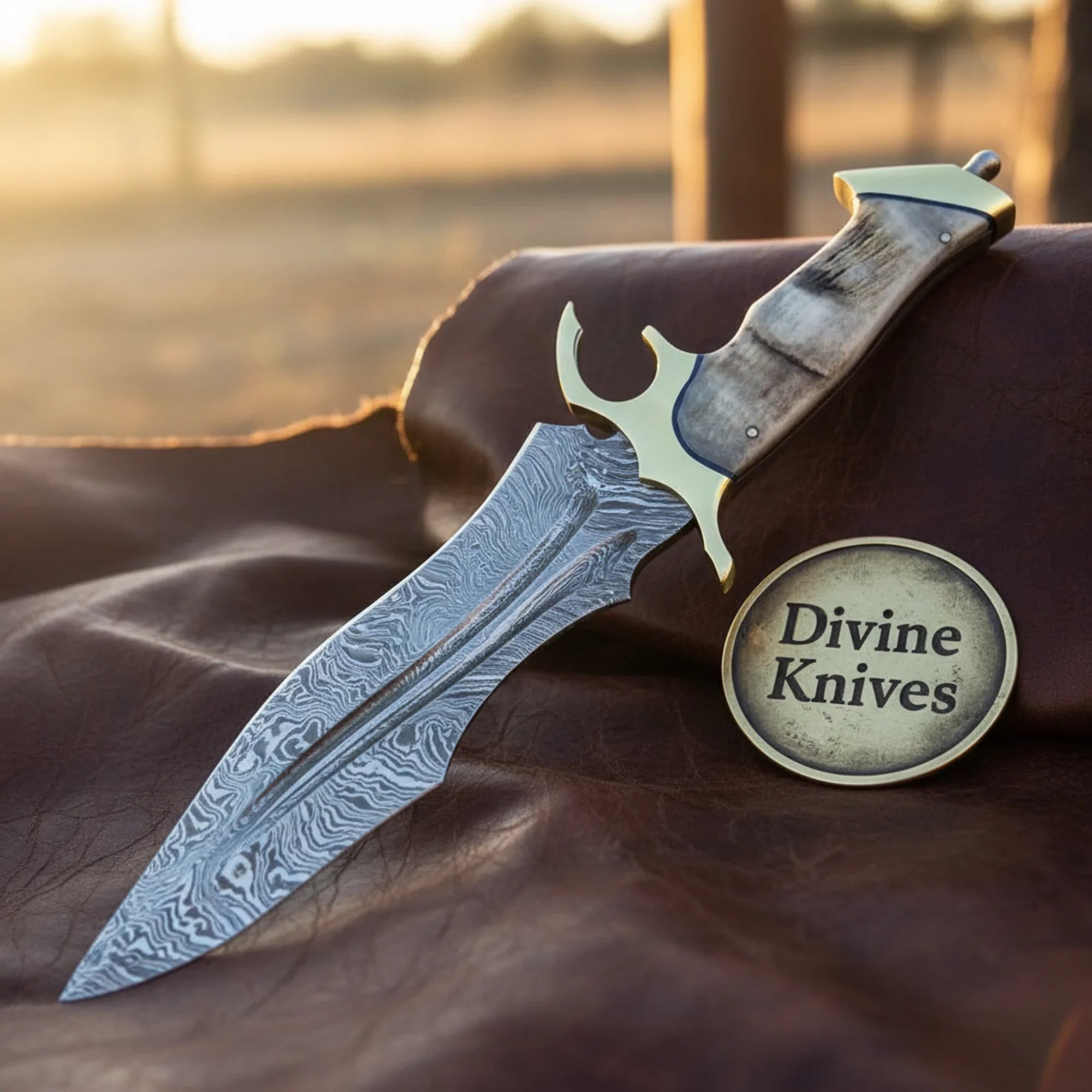 Handmade Rustic Chef Knife with Wood Handle – Forged Kitchen Knife for Daily Cooking