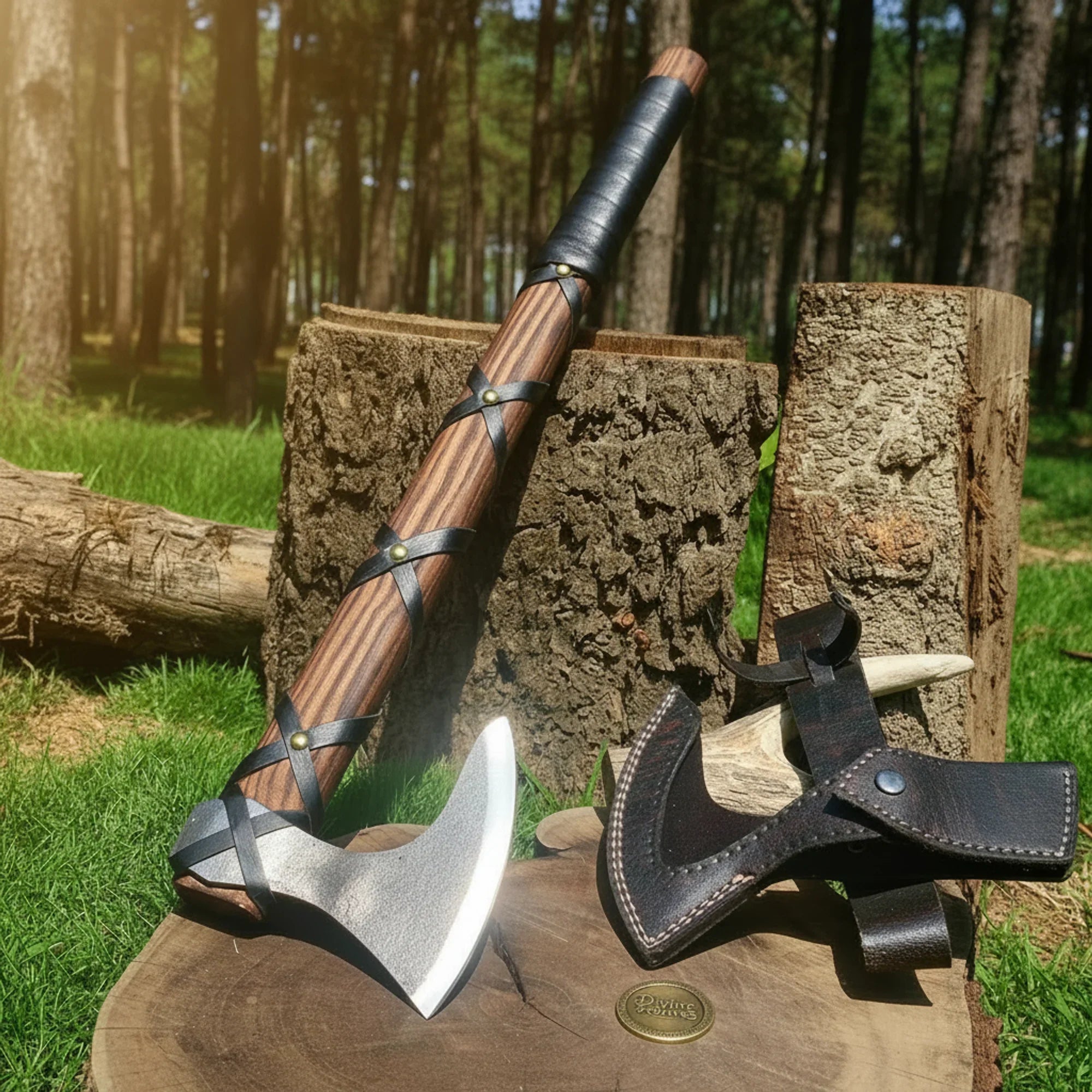 Hand-Forged Viking Axe — Ragnar Lothbrok Hatchet