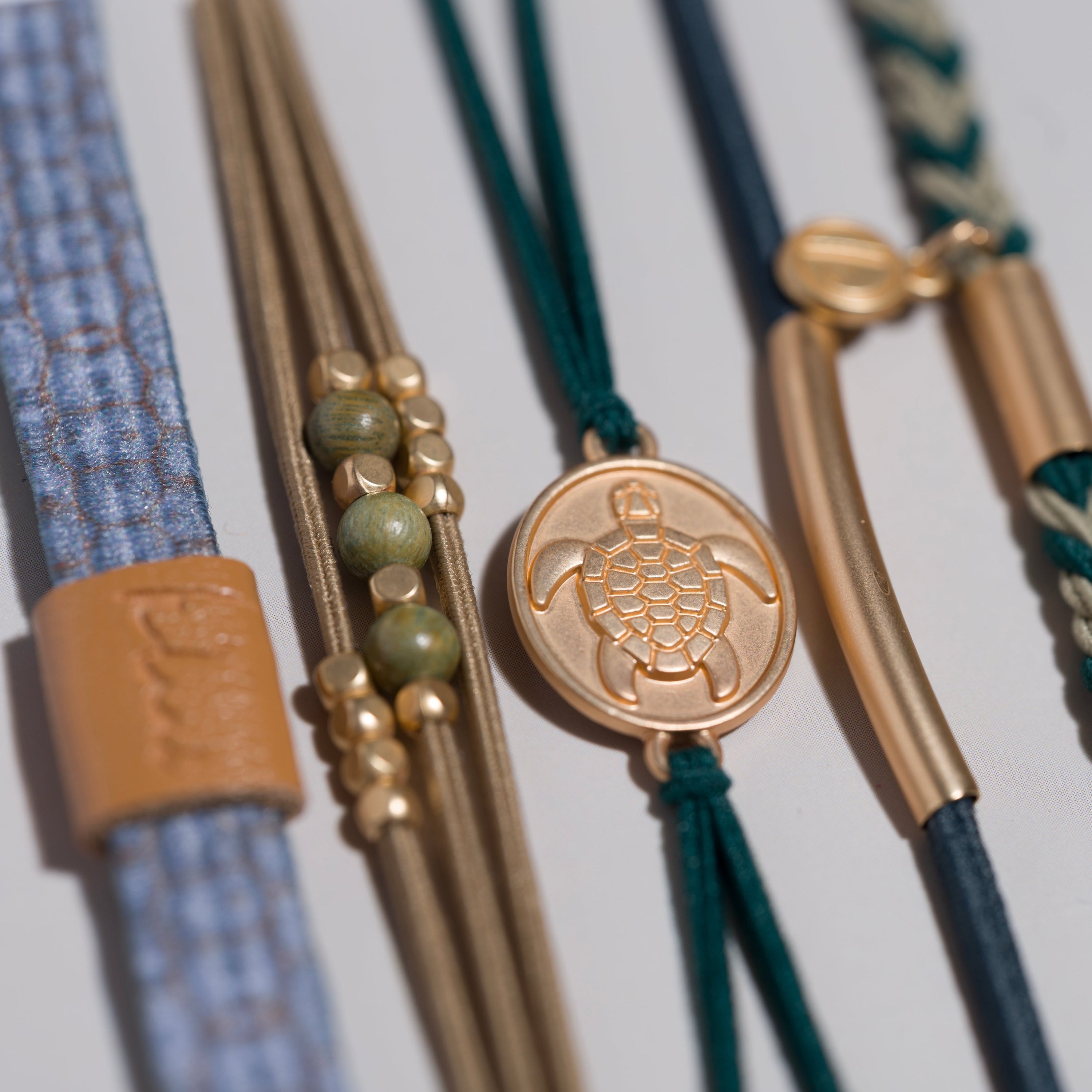 "Journey" Green Sea Turtle Hair Tie Bracelets