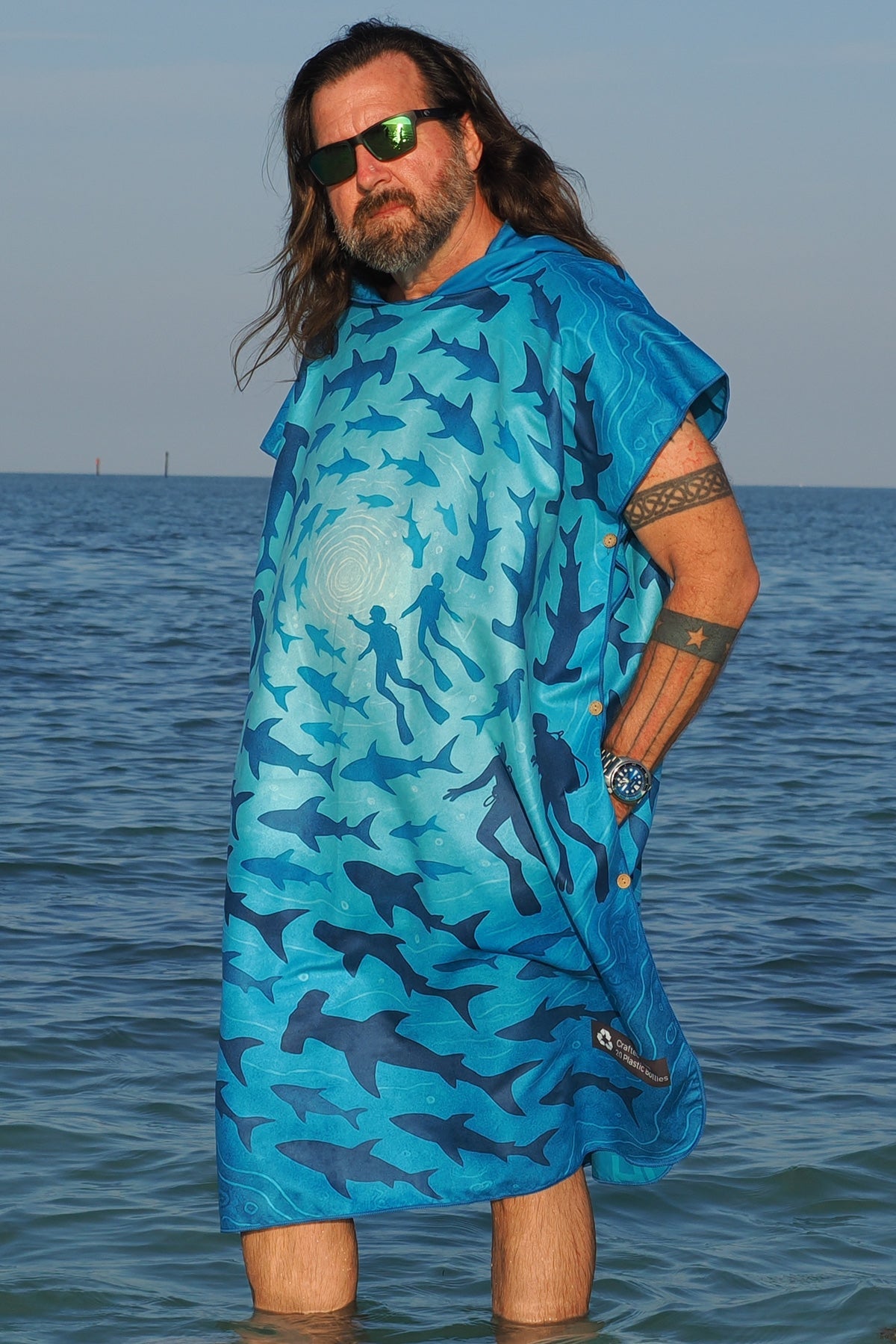 Kahu - Mano Kihikihi Towel Poncho (Regular)