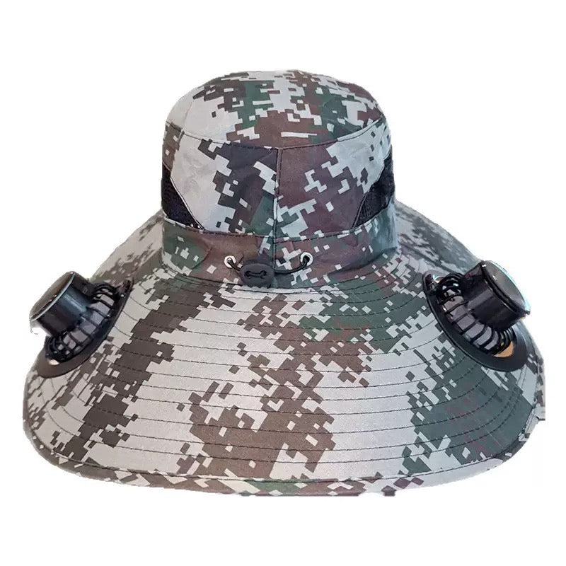 LITEGUEST Solar-Powered Dual Fan Sun Hat – Cooling Outdoor Cap