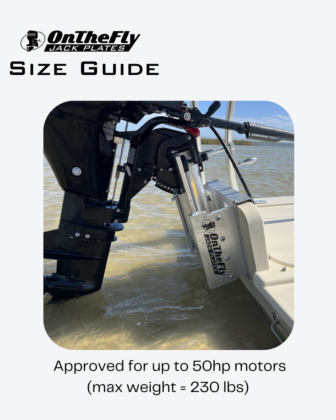 Large Manual Jack Plate (up to 50hp motors) | On The Fly Jack Plates