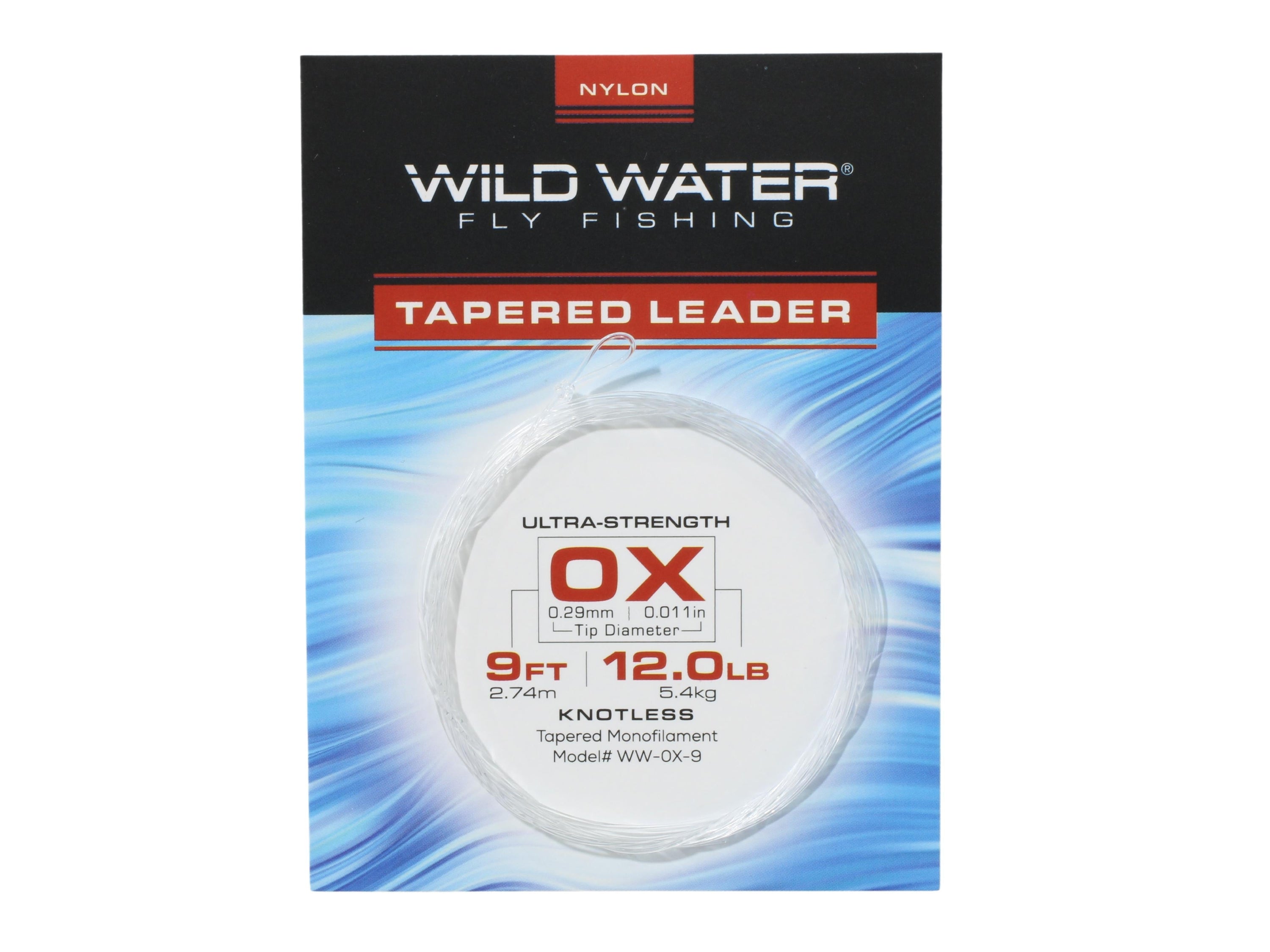 0X Tapered Nylon Monofilament Leader, 9&