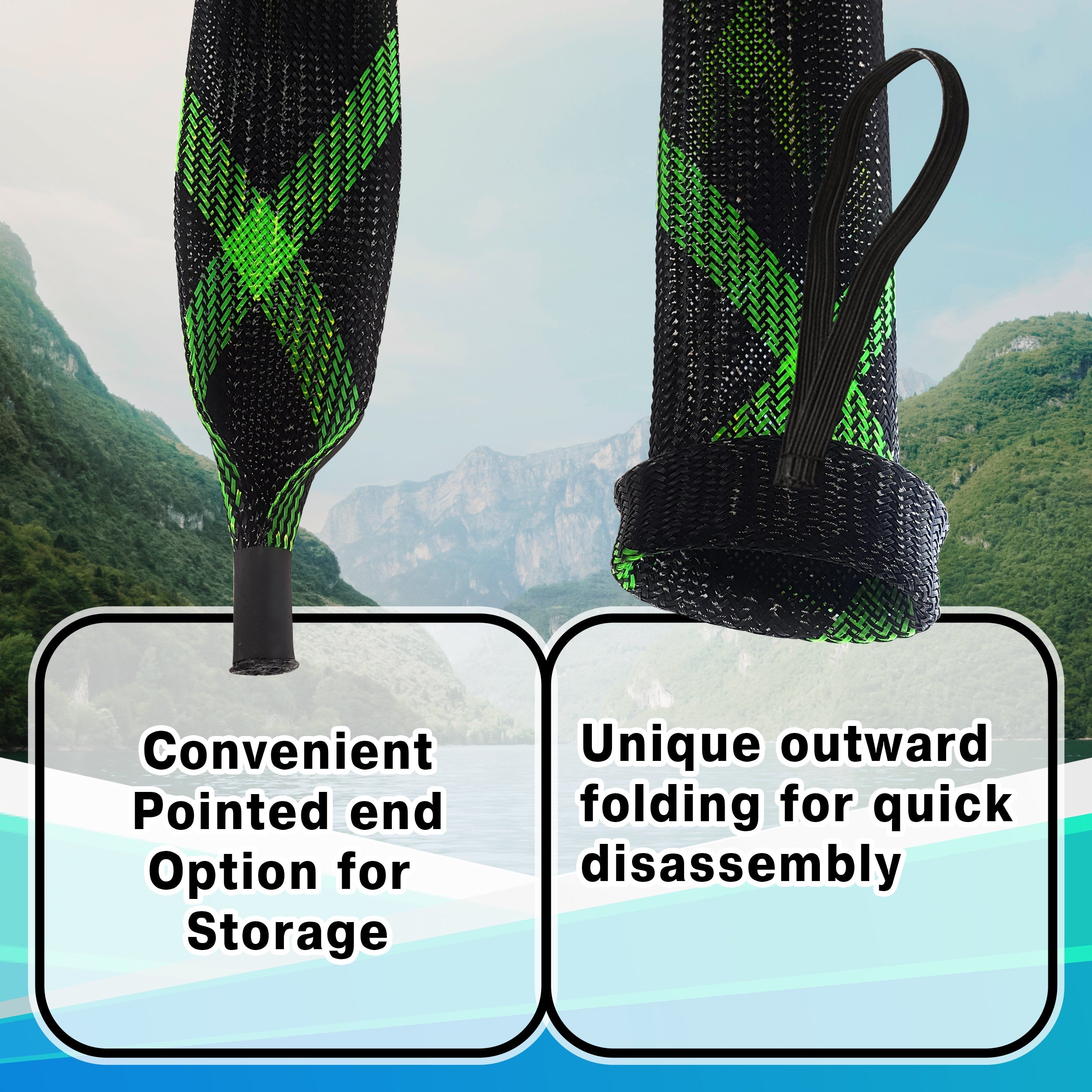 Reaction Tackle Fishing Rod Cover / Rod Sleeve / Rod Sock (2-Pack)