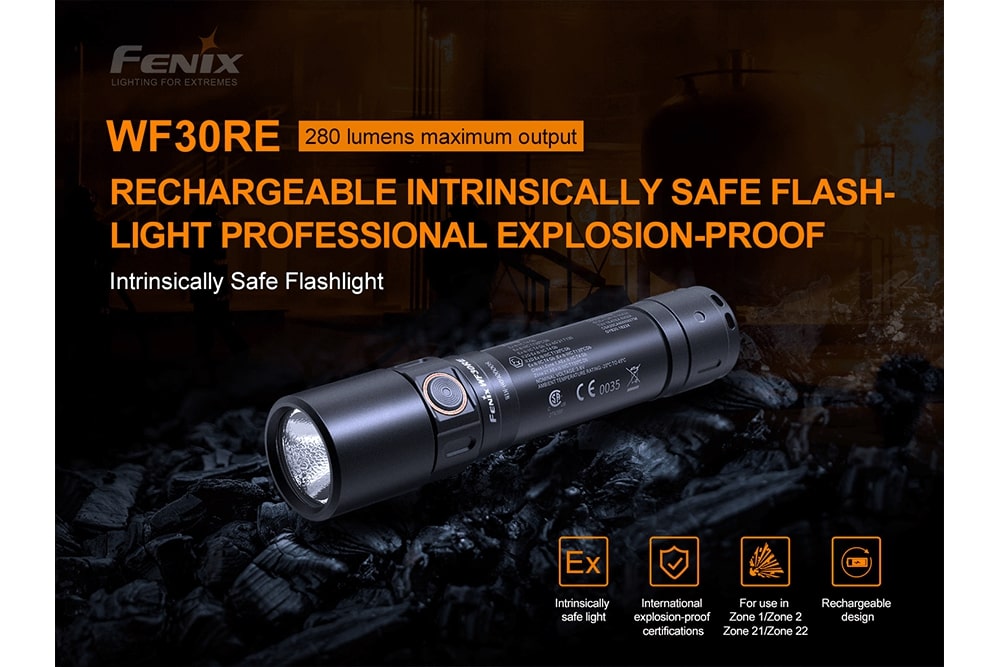 Fenix WF30RE Intrinsically Safe Flashlight - discontinued