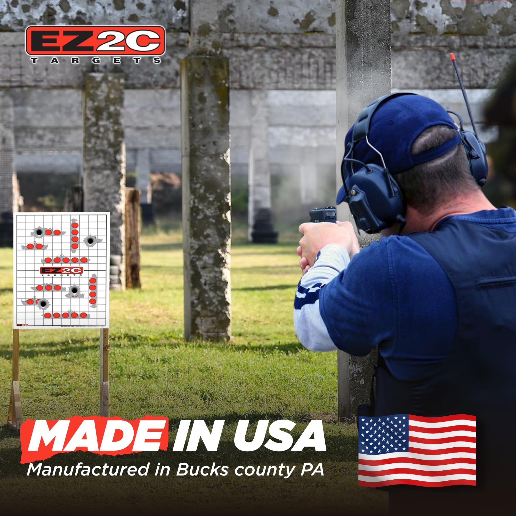EZ2C Four Fun Game Styles: Paper Targets Shooting Range 11"x17" USA MADE