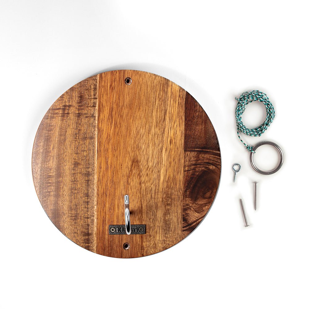 Acacia Wayfarer Wood Hook and Ring Toss Game