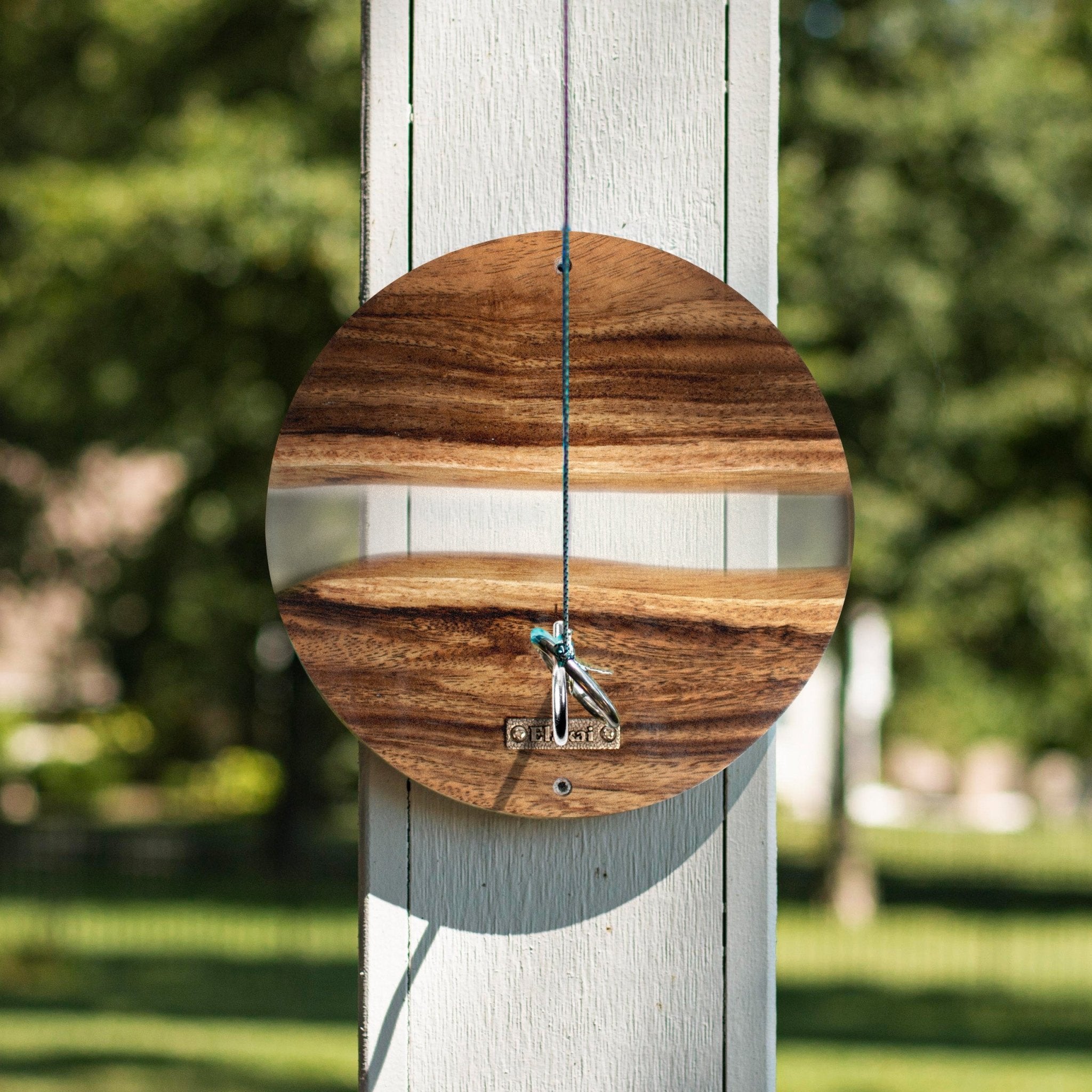 Botanical Acacia Wood Hook and Ring Toss Game