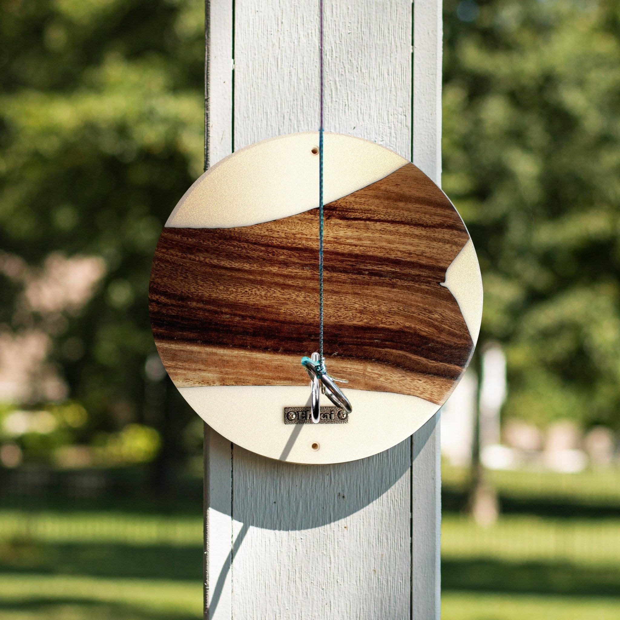 Botanical Acacia Wood Hook and Ring Toss Game