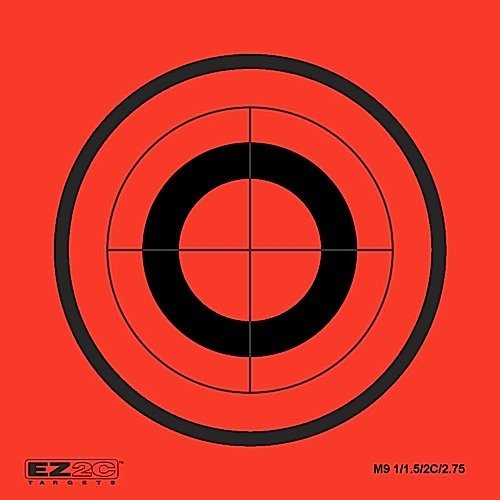 25 EZ2C Mini Shooting Targets Bright Fluorescent Self-Adhesive 3.5"x3.5" (25 count)