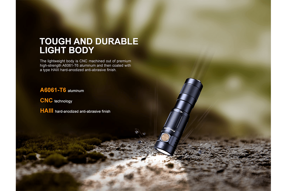 Fenix E09R Rechargeable High-Output Flashlight - 600 Lumens