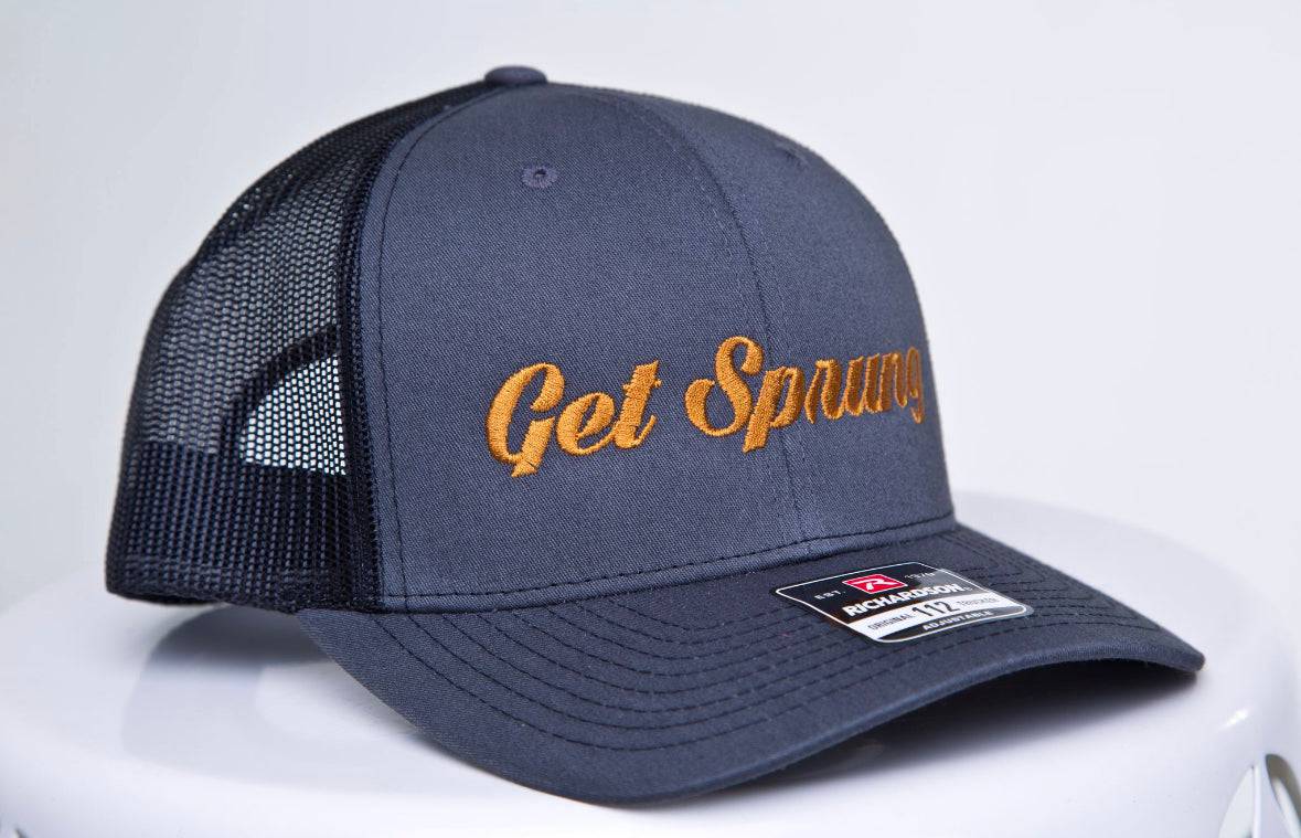 The trucker style GET SPRUNG grey & orange- Authentic AR-TT