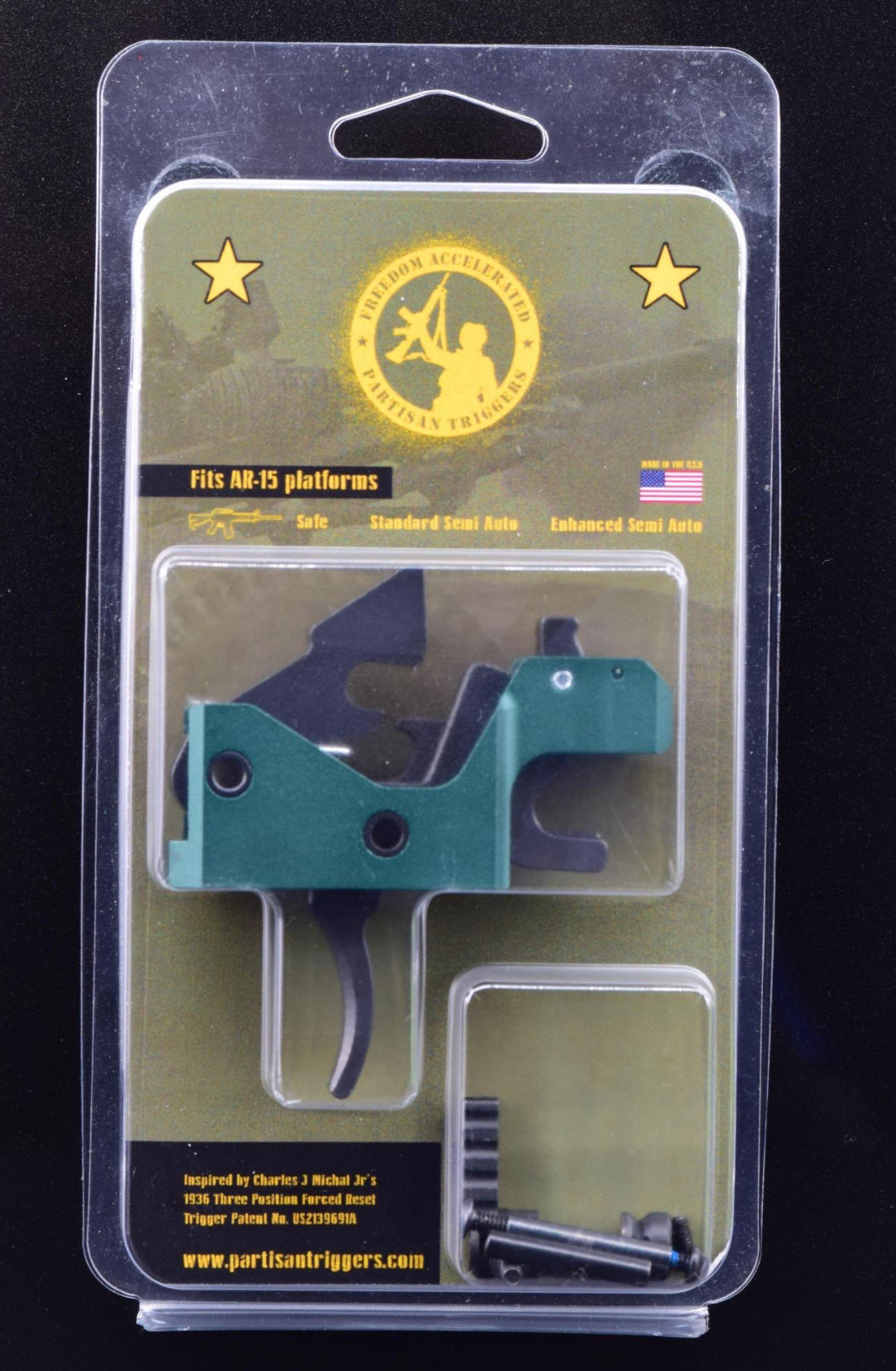 2 pack combo Partisan Forced-Reset Drop-In Cassette Trigger FRT – AR-15 Platform (USA-Made)