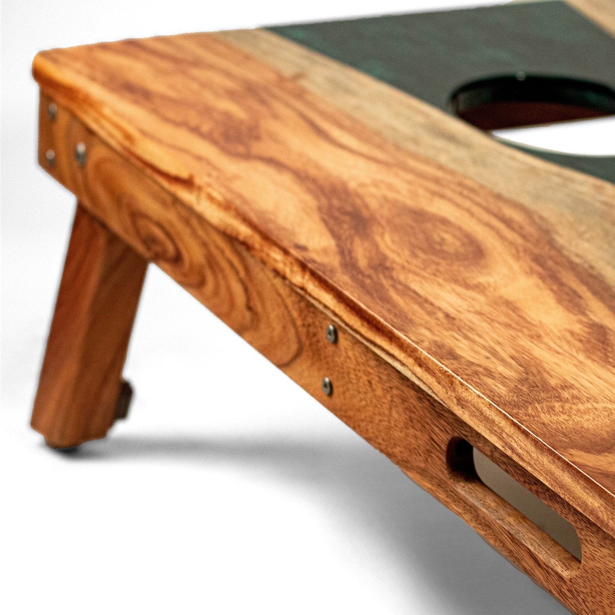 Studio Series Live Edge Resin 2x4 Cornhole Boards | River Collection