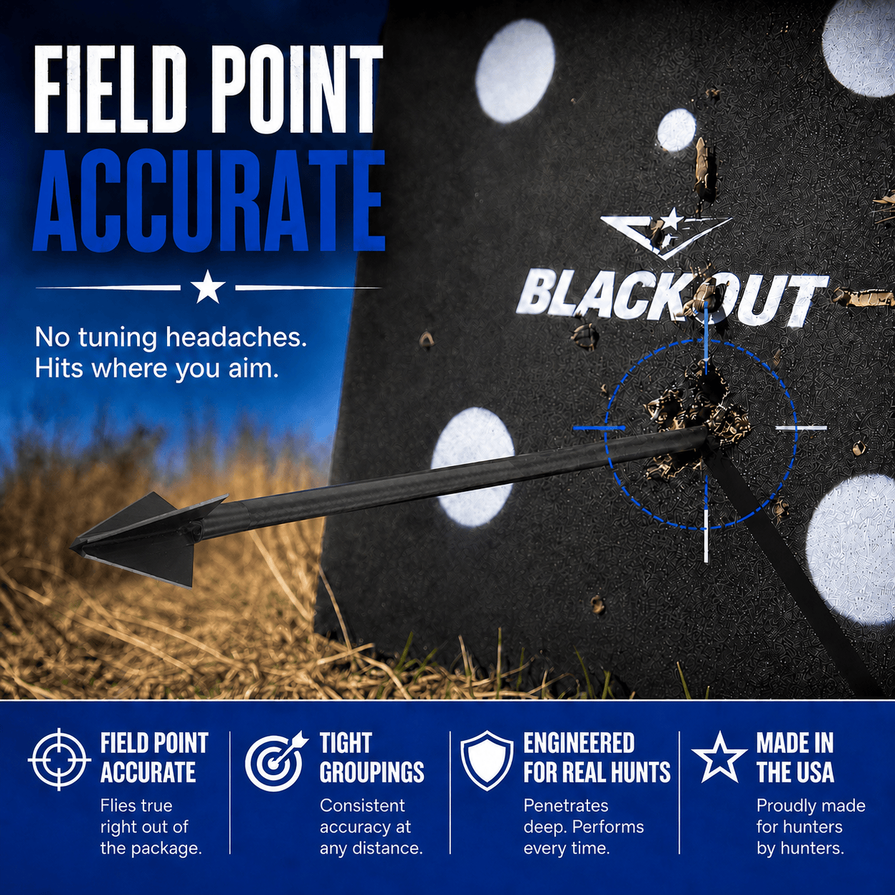 TOTA | 100 grain broadhead | 1-1/8 inch | fixed 3-blade