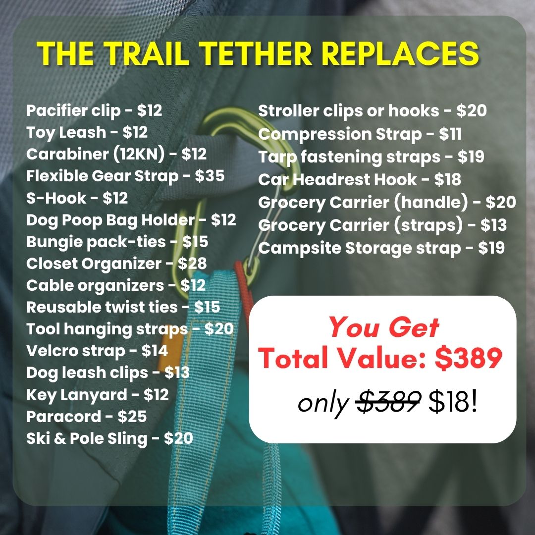 Trail Tether: Hiking-Rated Pacifier Clip and Multi-Use Strap