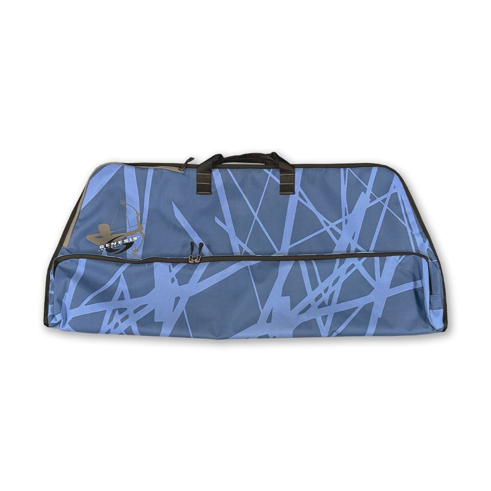 Soft bow case with carry handles on a white background