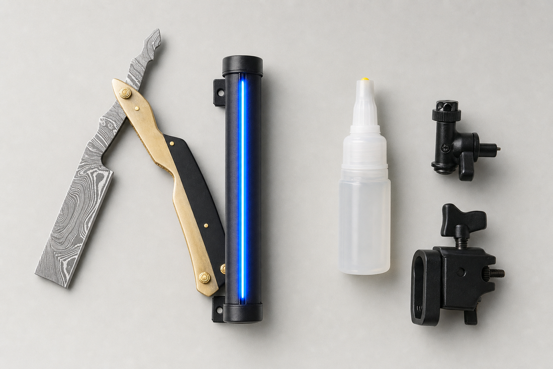 New brands at Lotz Outdoors for the week of July 6 to July 12, 2026: Divine Knives Damascus cutlery, Hydroglow Marine Lights, Shoe-Fix boot repair adhesive, and ShopThermalOptics trail camera mounts