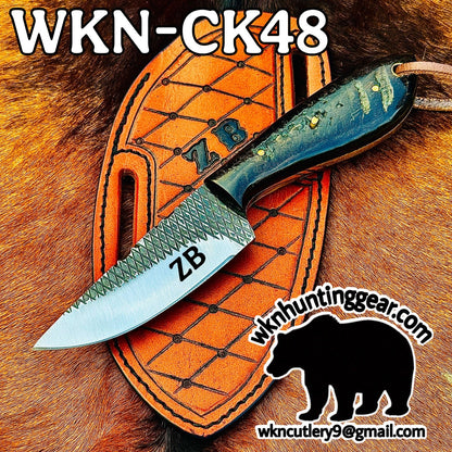 File-Work Spine Drop Point Hunter Knife for Hunting and Outdoor Tasks