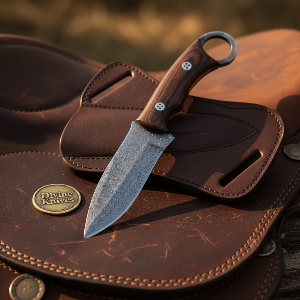 Rosewood Handle EDC Hunting Knife for Everyday Carry and the Field
