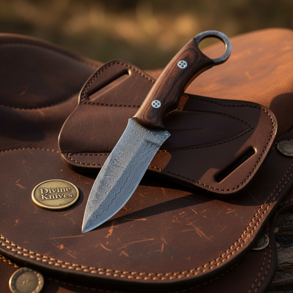 Rosewood Handle EDC Hunting Knife for Everyday Carry and the Field