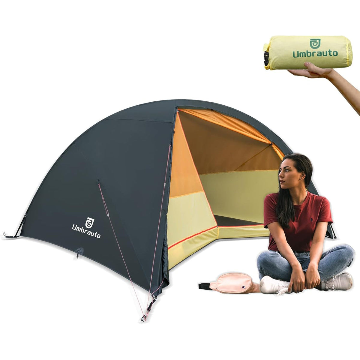 Umbrauto 4 Person Ultralight Camping Tent Waterproof 3-Season Dome Tent for Hiking, Backpacking &amp; Outdoor Adventure